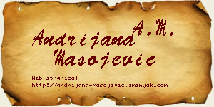 Andrijana Mašojević vizit kartica